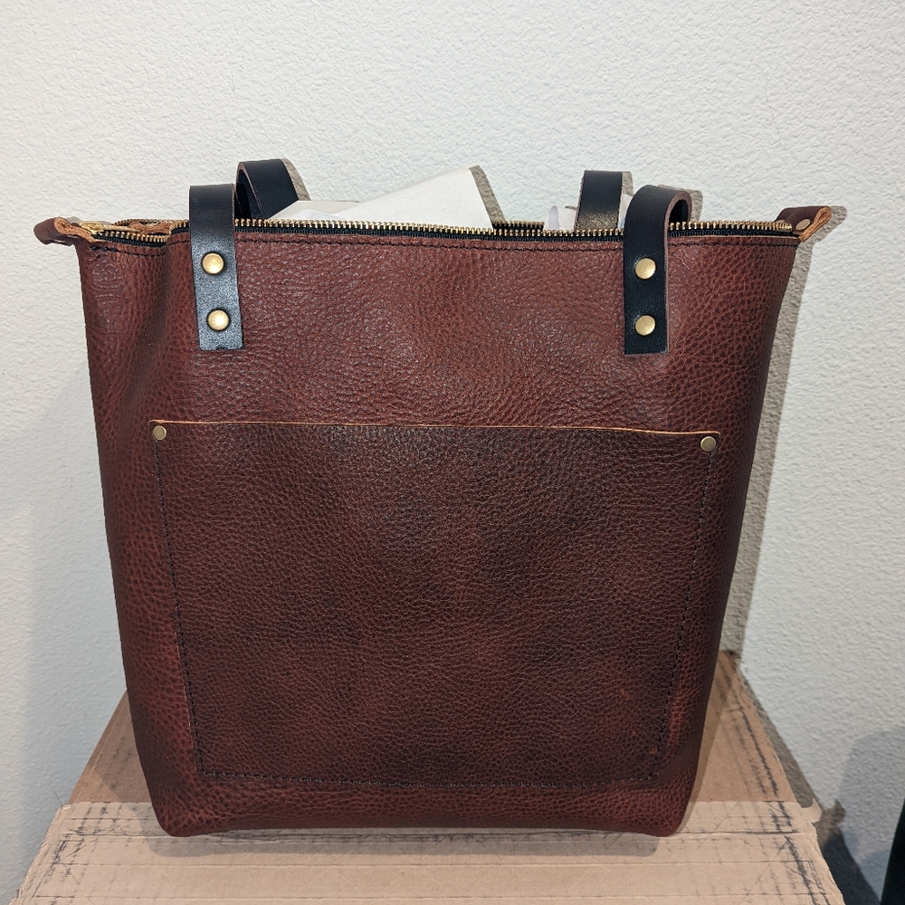 Portland Leather Goods - Nutmeg Small Zipped Tote - new